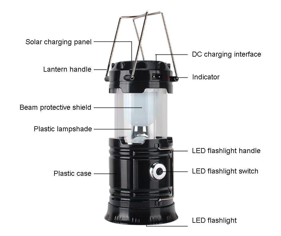 Lámpara linterna Solar - Sh-5800t