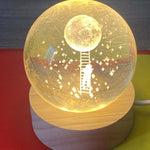 Lampara esfera de cristal